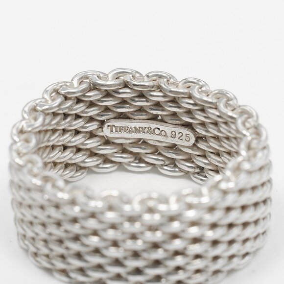 TIFFANY&Co. Somerset Ring Silver925 #6.6(US Size) 8.6g Women - Picture 4 of 8